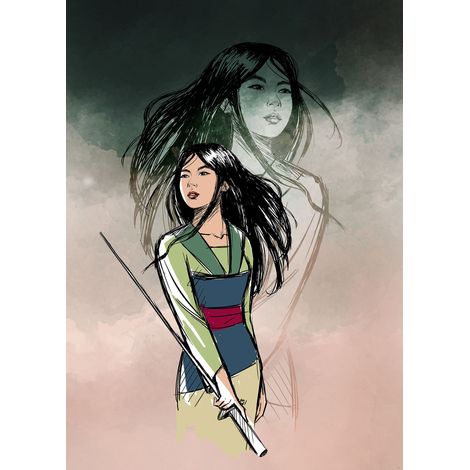 Papier peint panoramique vintage & retro Mulan Courageuse (1/5)