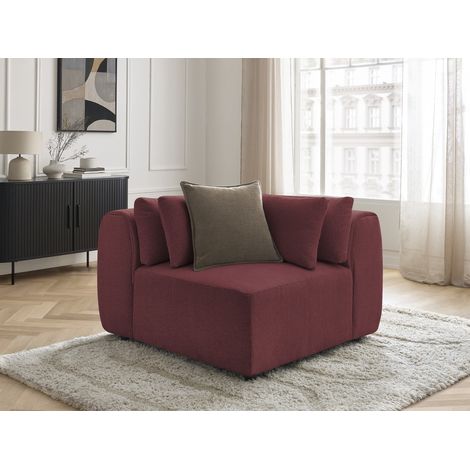 BOBOCHIC - Angle avec têtière pour canapé modulable JANA tissu chiné Rouge (1/5)