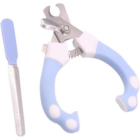 Coupe-ongles pour animaux de compagnie taille L - Coupe-ongles en acier inoxydable - Coupe-ongles à mâchoire verrouillable - Bleu (1/4)