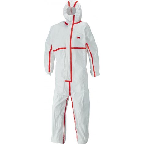 3M Tuta Protettiva - 4565, Bianco / Rosso Tipo 4/5/6 Dimensioni 3Xl