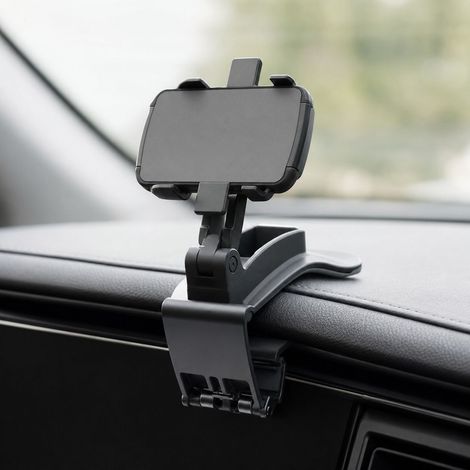 360° Car Phone Holder – Compatible with 4-7 inch smartphones – Non-slip silicone material – Easy dashboard installation (1/5)