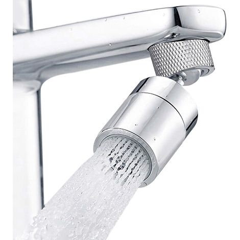 Aérateur robinet 80° grand angle pivotant mousseur double fonction chrome FM22 (1/5)