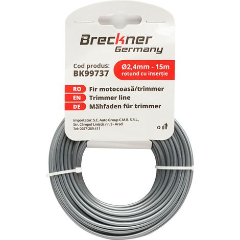 Filo tondo per decespugliatore 2,4 mm x 15 m Breckner Germany (1/2)