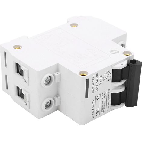 Disjoncteur Mini 2P 16A 400V AC DC, Pouvoir de Coupure 4000A, Petite Taille, Matériau PA66, Protection Électrique Fiable (1/5)