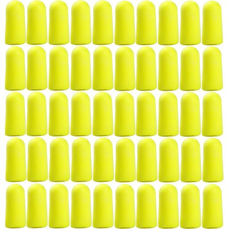 Bouchons d'oreilles 3M Ear Classic, 50 paires conditionnées par paires, jaunes, SNR 28 dB, protection auditive (1/5)