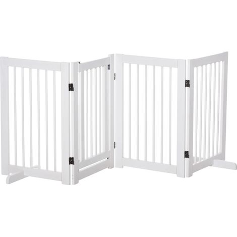 Barrière de sécurité, design pliable, panneaux ajustables, BLANC (1/2)