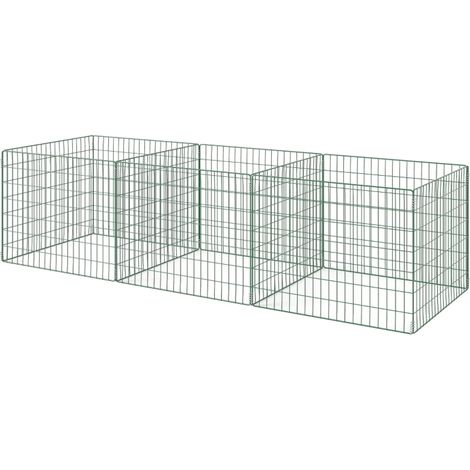 Acier robuste résistant aux intempéries transformez vos déchets organiques avec ce composteur 1680L 3 bacs pour jardin (1/5)