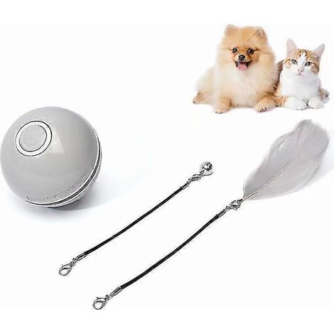 Intelligenter USB-Lade-Laser-Spielball für Katzen (grau)