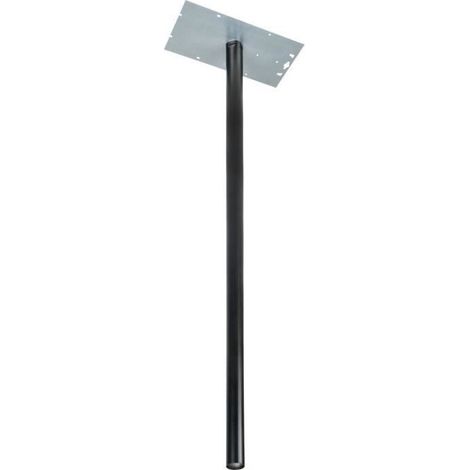 Pied de boîte aux lettres - BURG WACHTER - Acier galvanisé noir - Diamètre 40 x 1150 mm