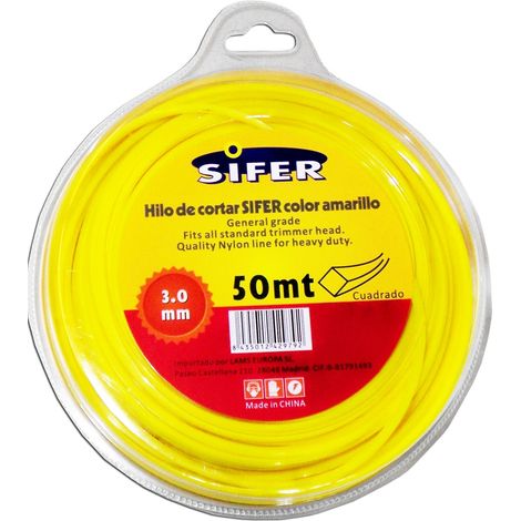 DECESPUGLIATORE QUADRO SIFER GIALLO FILO 3 MM x 50 M