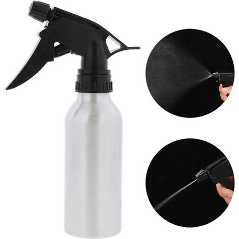 Vaporisateur d'eau pour cheveux avec brume fine, flacon pulvérisateur rechargeable pour coiffure et soins capillaires, argent (1/4)