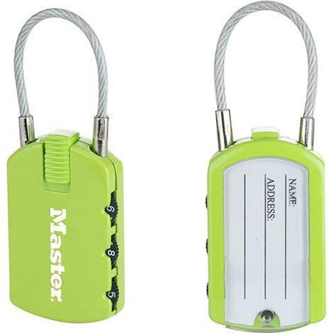 MASTER LOCK Lot de 2 cadenas à combinaison porte adresse 30 mm