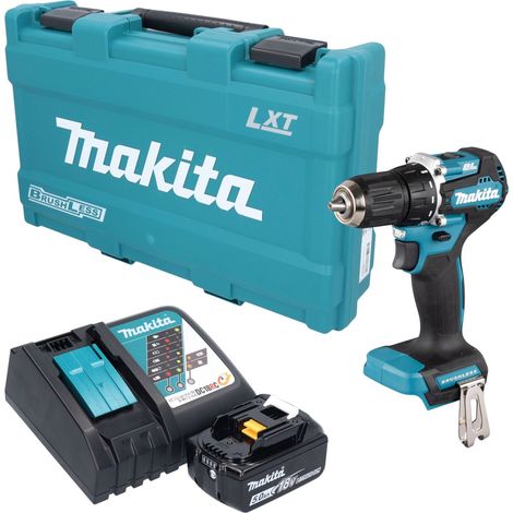 Trapano avvitatore a batteria Makita DDF 487 RT1K 18 V 40 Nm brushless + 1 batteria da 5,0 Ah + caricabatterie + valigetta (1/5)