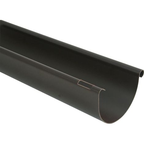 Marley Dachrinne NW 125 mm, 1 m, halbrund, braun Halbrunde Dachrinne braun