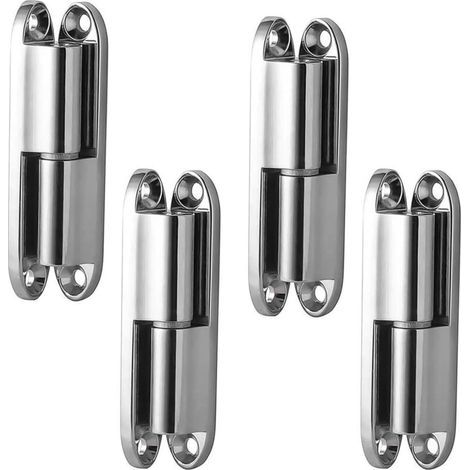 4 charnières de porte en acier inoxydable, petites charnières de meubles ( 6(longueur en cm) (1/5)
