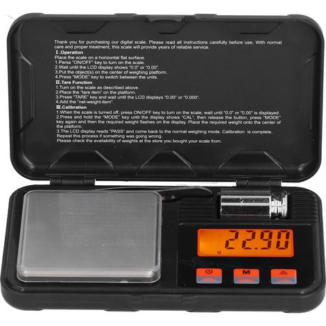 Kleine Schmuckwaage mit elektronischem LCD-Display, hochpräzise digitale Taschenwaage, Küchenwaage zum Kochen (1/5)