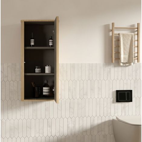 Mobile bagno sospeso 75 x 36 x 29 cm in MDF e compensato HAVRYA (1/5)