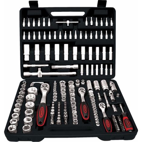 AUTOCLÉ DE 171 PIEZAS CHROMME VANADIUM PROFESIONAL CON ESTUCHE (1/3)