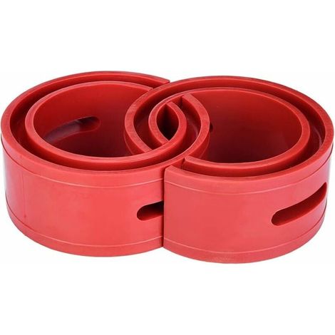 Tampone a molla per ammortizzatore universale per auto, 2 pezzi, rosso, per paraurti auto, ammortizzatore a molla, tipo A (1/5)