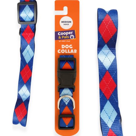 Stoffhalsband für kleine Hunde, Rüden, Welpen, Hündinnen, Blau