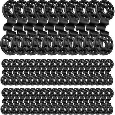 100 pièces de pinces en plastique pour filet d'ombrage, pinces de fixation pour filet d'ombrage de serre, isolation thermique, prote (1/5)