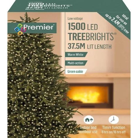 Premier Multi Action TreeBrights - Cluster Tree Lights - 1500 LED - Warm White (1/7)