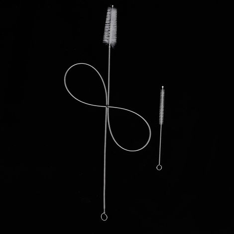 Nettoyeur de tuyau pour machine respiratoire, 2 pièces brosse de ventilation, outil d'entretien pour tube de ventilateur (1/5)