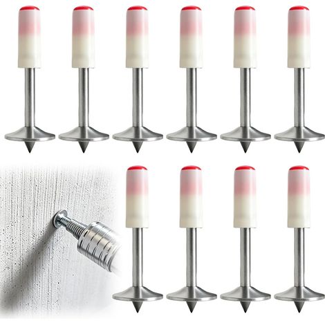 800 clavos para pistola de clavos – Mini clavos de acero de 7,3 mm para hormigón, clavos redondos manuales para pistola de clavos, paredes de hormigón, fieltro para techos y clavadora eléctrica (800 p (1/5)