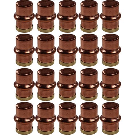 Lot de 20 Boutons de Meuble Matière Cuivre Laiton "Vintage-Rétro" - Ø14 - Arcanaute (1/2)