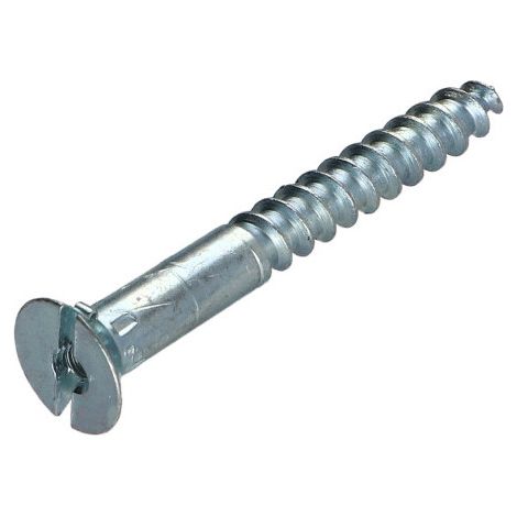 Vis bois Tête fraisée Fendue Percée et taraudée 6X50 Acier zingué-1 pièce