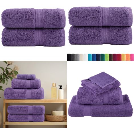 Premium Waschhandtücher SOLUND 2 Stück Lila 30x30 cm 600 g/m² - Baumwollhandtuch - Waschhandtuch 30x30 cm (1/5)