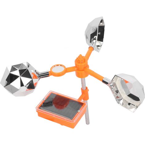 Répulsif oiseaux solaire son et lumière blanc rotation 360° effaroucheur clignotant pour ferme 68mm 410mm ABS 3 miroirs 1 tige 1 mât 1 alarme solaire (1/5)