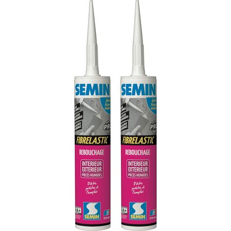 Semin – Enduit de rebouchage élastique pour fissures mouvantes – Cartouche 310 ml – Application intérieure/extérieure – Pack de 2 (1/5)