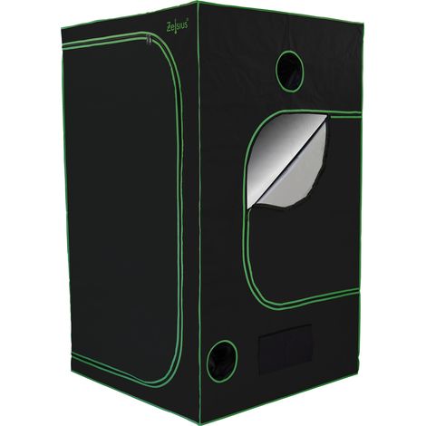 Zelsius Armario de cultivo 120 x 120 x 200 cm negro/verde Cultivo de plantas de interior (1/5)