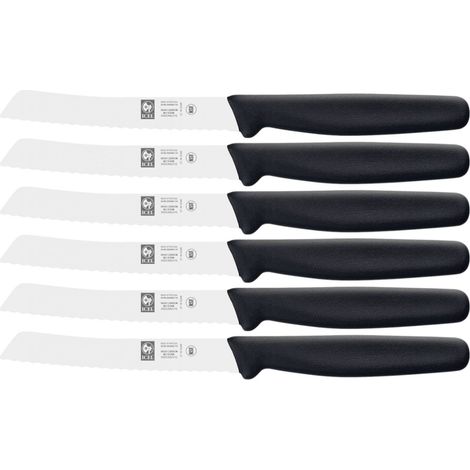 Icel Júnior set 6 coltello pomodoro verdure acciaio inox lama seghettata