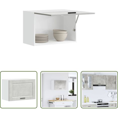 Wandregal - Küchen-Hängeschrank Porto Betongrau Holzwerkstoff (1/5)