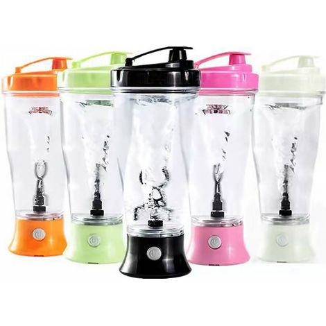 Mixeur Électrique - 350 ml - Couvercle Hermetique avec Système de Verrouillage Vertical - Moteur en Cuivre Pur - 2 Piles AAA - 1 Pièce (1/5)
