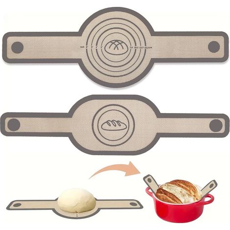 Set di 2 utensili in silicone antiaderente con manici lunghi. (1/5)