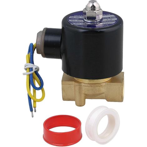 Électrovanne électrique 12 V CC 3/8 pouce pour eau, air, gaz et carburant