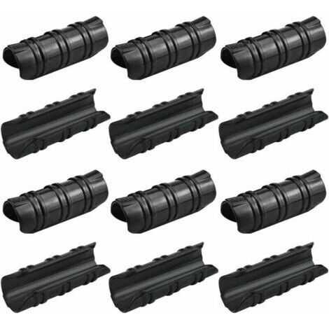 FENOPLASTICA100 Pcs Serre Clips 25mm Clips Serre de Jardin Résistance aux Températures Elevées Fixation Bache Serre Durable Facile a Utiliser pour Fixation Serre Bannière Tuyau Jardin Films - Noir (1/5)