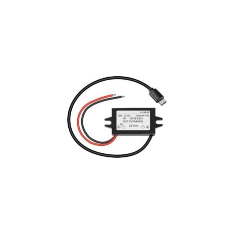 1 pièce convertisseur abaisseur USB c DC 12V à 5V 3A,Interface de Type c Module Buck étanche 25W Adaptateur d'alimentation Compatible avec Raspberry pi 4,téléphones Portables (1/5)