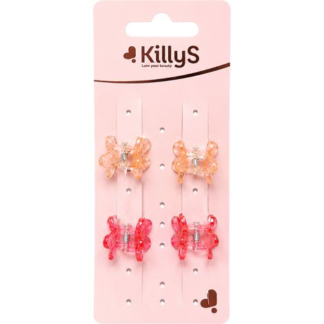 Pinzas para el cabello KillyS con flores brillantes y ranas coloridas (4 piezas) (1/3)