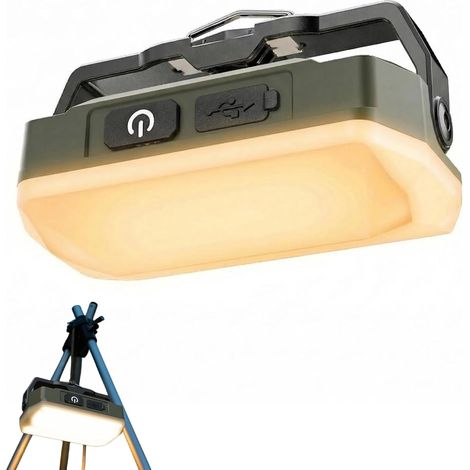 Lampe de camping rechargeable 4000 mAh, lampe magnétique portable pour tente, 500 lumens, étanche IP44, idéale pour les situations d'urgence en extérieur, les pannes de courant et la randonnée. (1/5)