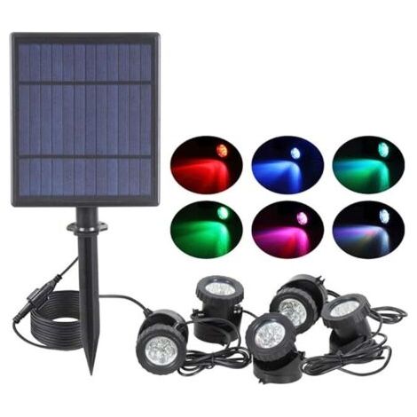 Lumière Solaire De Paysage Extérieur De LED Split RGB Aquarium Pool Light Fish Pond Flood Light Lawn Spot Light
