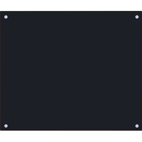 Protección salpicaduras cocina vidrio templado negro 70x60 cm vidaXL