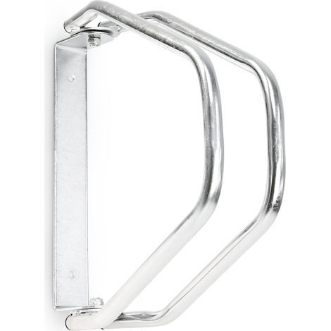set of 3 bike stands, wall-mounted single stand, adjustable, HWD 32.5 x 9 x 28.5 cm, silver