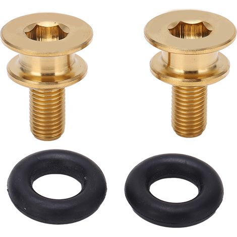 Kurbelgarnitur-Befestigungsschraube aus Titanlegierung für Mountainbikes, M8x15 mm Rahmenschraube, goldfarben (1/5)