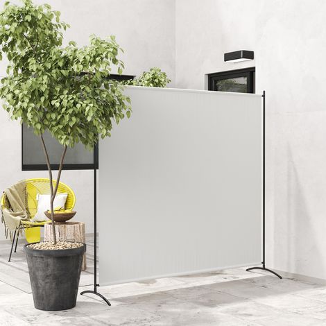 Paravent Extérieur à Panneau Unique. Séparateur de Pièce de 180H cm avec Protection UV30+. Beige