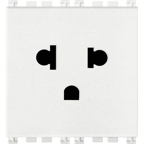 VIMAR - 19248.B Presa SICURY 2P+T 16A USA+EU bianco