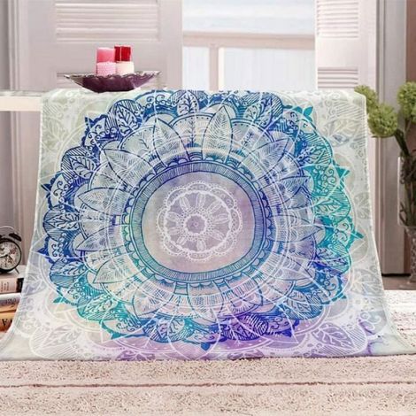 Couverture Flanelle - 100 % Polyester Microfibre - Pour Lit Canapé Bureau Camping - 100 x 150 cm (1/3)